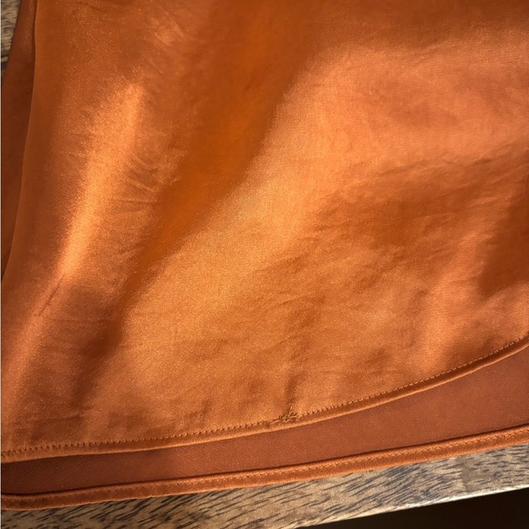 NWT Aritzia Wilfred Saturn Satin Mini Skirt in Anise Brown - Picture 6 of 7